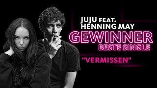 „Vermissen“ von Juju feat Henning May ist die „Beste Singlequot  1LIVE Krone 2019 [upl. by Ecinaj870]