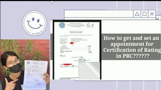 HOW TO GET AN APPOINTMENT FOR CERTIFICATION OF RATING IN PRC  EASIEST WAY [upl. by Uriia]