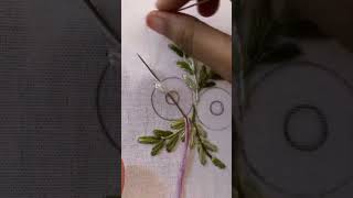 Flower embroidery tutorial embroidery stitch stitching ideas easy art craft make shorts [upl. by Markos388]