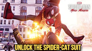 SpiderMan Miles Morales  UNLOCKING THE BODEGA CAT SUIT [upl. by Ecydnac]