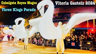 Three kings Parade Vitoria Gasteiz Spain 🇪🇸 Cabalgata Reyes Magos Vitoria Gasteiz 05012024 [upl. by Atirak982]