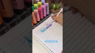 ⭐ TITULO FÁCIL e BONITO  Lettering em degrade  Titulos para Caderno shorts ⭐ [upl. by Airda878]