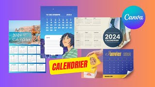 🔥CALENDRIER PERSONNALISE 2024 avec CANVA Méthode Facile et Rapide [upl. by Rimidalb]