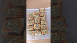 Puff pastry pistachio rollpuff baklava shorts shorts pistasweet dessert easyrecipe airfryer [upl. by Acinoed33]