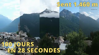 Scuol Motta Naluns ⏩ Timelapse 100 jours [upl. by Aleuqahs]