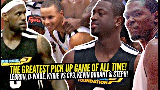 LeBron James amp Dwyane Wade vs Kevin Durant amp Steph Curry In The GREATEST Pick Up Game Of ALL TIME [upl. by Ulita95]