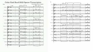 Cedar Park Band 2022 Opener Transcription [upl. by Ridley856]