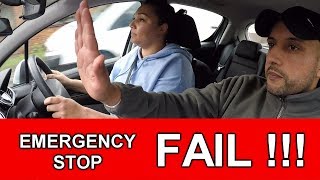 Learner Driver Fails Driving Test On Emergency Stop [upl. by Tome]