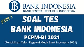 SOAL PCPM Bank Indonesia  SOAL TPD amp POF  PART 1 [upl. by Orazal]