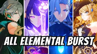 Genshin Impact  All Characters ELEMENTAL BURST Animations 4 amp 5Stars [upl. by Ennaitsirhc]