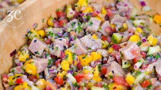 Lúcete con este Ceviche de Atún Fresco en Salsas Negras 🐟 Tostadas de Atún [upl. by Fasano]