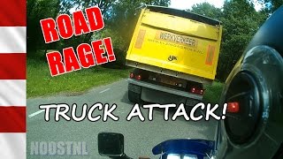 TRUCK PULLS OUT ON MOTORCYCLE AND ATTACKS [upl. by Wadlinger]