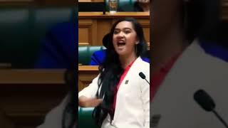 New Zealands youngest MP in 170 yrs performs Māori haka in Parliament Speech [upl. by Nedap965]