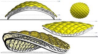 BIM  Revit 3D Organic Form 04 Tensile Structure [upl. by Kemme128]