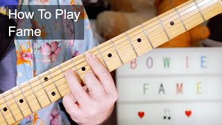 Fame David Bowie Guitar amp Bass Lesson [upl. by Annelak]