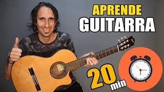 ¡Aprende como tocar guitarra en solo 20 minutos El mejor tutorial para principiantes [upl. by Nived]