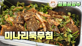 미나리 묵 무침 cook temlpe vlog [upl. by Isdnil]