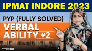 IPMAT 2024 Preparation  PYQs 2023 Verbal Ability Questions 25 to 45  SuperGrads IPM [upl. by Maleen]