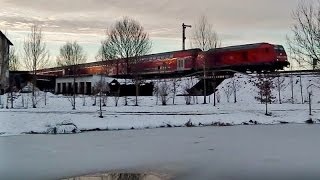 Schwindegg ad Goldach mit Südostbayernbahn und Ludmillas im Schnee  km 547 ⛄ [upl. by Giuseppe346]