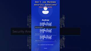 DO NOT use Windows Security Questions windows endermanch [upl. by Yelyac]