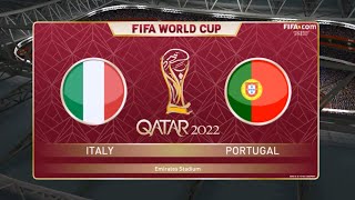 Italy vs Portugal  FIFA World Cup 2022 Qatar  Round of 16  Full Match amp Gameplay PC [upl. by Lanaj]