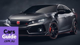 Honda Civic Type R Prototype revealed  video [upl. by Naimed]