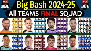 Big Bash League 202425 All Teams Final Squad  All Teams Final Squad BBL 20242025  BBL 20242025 [upl. by Eaj]