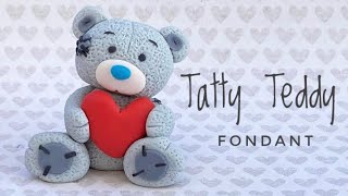 How to make a fondant Tatty Teddy Bear with heart Me 2 you [upl. by Airdnas]