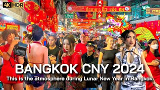 🇹🇭 4K HDR  🧧 2024 Chinese New Year of Dragon  Bangkok Chinatown  Icon Siam [upl. by Nyvrem]