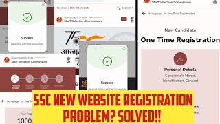 SSC New Website Registration ProblemSolved sscsscnewwebsitesscselectionpostsscdvsscgovin [upl. by Feldt]