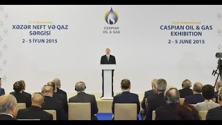 President Ilham Aliyev attended the opening of the Caspian Oil amp Gas 2015 exhibition [upl. by Asha]