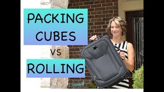 Best Method Packing Cubes vs Rolling Method in a CarryOn  My Test and Review [upl. by Ponton]