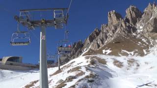 Risalita integrale seggiovia Leitner quotCIRquot  Selva di Val Gardena  Wolkenstein BZ  チェアリフト [upl. by Sabsay]