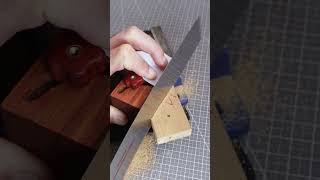 How to Cut a 45 Degree Angle with Your Hand Saw woodworking handsaw mitersaw [upl. by Eceinart718]