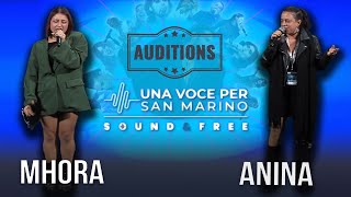 Mhora e Anina  Una voce per San Marino Audizioni [upl. by Ettenhoj]