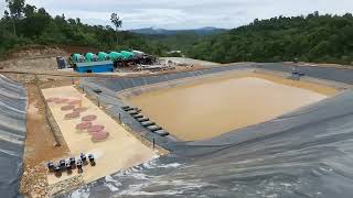 Iron Ore Minjng Pahang using HDPE Geomembrane amp Geotextile Lining [upl. by Yardley862]