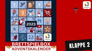 Brettspiel Adventskalender 2023 Brettspielbox Klappe 2 [upl. by Joela]