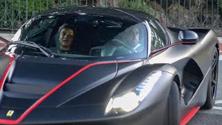 F1 Driver FERNANDO ALONSO Driving His LaFerrari in Monaco Carspotting 2024 [upl. by Desdamona]