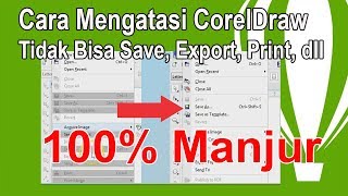 cara mengatasi tool save export print dll pada corel yang tidak berfunsi [upl. by Scott]