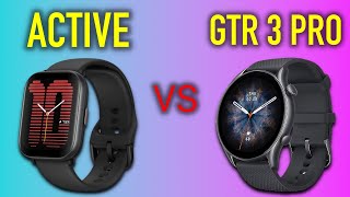 Amazfit Active vs Amazfit GTR 3 Pro  Full Specs Compare Smartwatches [upl. by Eadahc761]