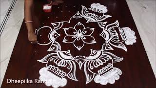 Sankranthi special rangoli design with 11x6 dots  Bhogi special muggulu 2019  pongal pots [upl. by Acyre]