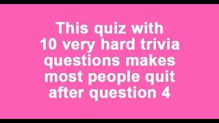 Trivia Quiz [upl. by Eignav]