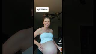 HUGE 38 week pregnant belly so sexy 🥵🤰 [upl. by Infield]