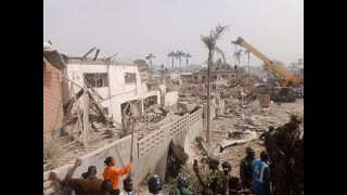 3 killed and 77 injured in a massive blast in southern Nigeria [upl. by Ekle997]