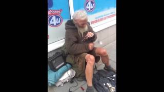 Homeless man playing the spoons [upl. by Aleina]