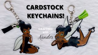 CARDSTOCK KEYCHAINS  CRICUT PROJECT FOR BEGINNERS [upl. by Odravde470]