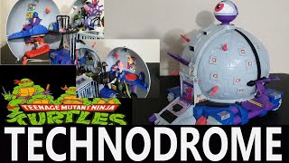 RETROWED 1990 TMNT TECHNODROME FROM PLAYMATES PLAYSETVEHICLE REVIEW AND AMAZON REISSUE [upl. by Aneleh]