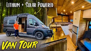 VAN TOUR  AMAZING Budget Custom Converted Ram ProMaster Build Out CAMPERVAN [upl. by Nalod]