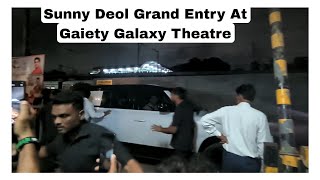 Sunny Deol Grand Entry In Car At Gaiety Galaxy Theatre In Mumbai To See Gadar 2 Audience Reaction [upl. by Merle134]