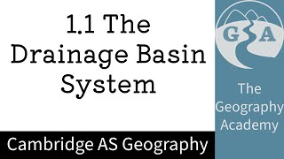 Hydrology and Fluvial Geomorphology  The Drainage Basin System [upl. by Caines]